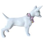 Yizepet Dog Collar and Leash Set-Plaid Puppy Collar with Bow Tie - Adjustable pet Collar for Dogs with Bell, Stylish Pattern for Small Medium or Large Boy and Girl Dog