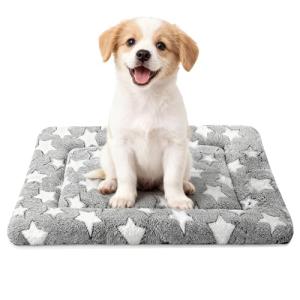 Dog Bed Mat - Comfortable Kennel Pad, Multi-Purpose Crate Bed for Dogs & Cats, Soft Support (Gray, S(24 * 18 * 1.5))