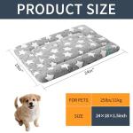Dog Bed Mat - Comfortable Kennel Pad, Multi-Purpose Crate Bed for Dogs & Cats, Soft Support (Gray, S(24 * 18 * 1.5))