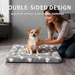 Dog Bed Mat - Comfortable Kennel Pad, Multi-Purpose Crate Bed for Dogs & Cats, Soft Support (Gray, S(24 * 18 * 1.5))