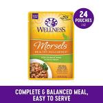 Wellness Healthly Indulgence Morsels Adult Wet Cat Food, Natural, Protein-Rich, Grain Free, 3 Ounce Pouch, 24 Pack, (Chicken & Turkey)