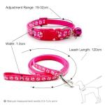 Black XS Dog Collar with Bell Leash Set, Cat Collars Puppy Collar Nylon Soft Adjustable Buckle for XXS XSmall Extra Small Tiny Boy Girl Pets Female Male Kitten Yorkie Teacup Chihuahua X-Small