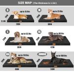 Patas Lague Orthopedic Dog Bed Large Sized Dog 36''X24'', Waterproof Soft Comfortable Egg Crate Foam Large Pet Beds Crate Mat with Removable Washable Cover and Nonskid Bottom, Black