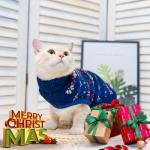 BINGPET Cat Sweater,Cat Outfit Sleeveless Winter Sweater with Snowflake Pattern,Soft Turtleneck Knitted Kitten Puppy Apparel,Cute Winter Pet Clothes for Cold Weather