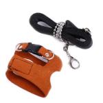 3 Pack Rat Harness and Leash - Adjustable Soft Leather Small Animal Harness Leash Traction Rope Anti-Bite Chain Training Walking Vest Accessories for Squirrel Reptile (Brown)