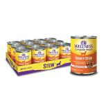 Wellness Complete Health Thick & Chunky Natural Canned Wet Dog Food, Turkey Stew, 12.5-Ounce Can (Pack of 12)