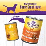 Wellness Complete Health Thick & Chunky Natural Canned Wet Dog Food, Turkey Stew, 12.5-Ounce Can (Pack of 12)