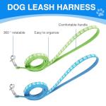 Dog Collar and Leash Set for Small Dogs, 4 Pieces, Paw Print Pattern, Adjustable 7.5-12.6 Inches