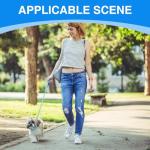 Dog Collar and Leash Set for Small Dogs, 4 Pieces, Paw Print Pattern, Adjustable 7.5-12.6 Inches