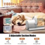 Dog Grooming Vacuum, Pet Grooming Kit with Dog Clippers, 2.5L Dust Cup 11000Pa Dogs Vacuum for Shedding Grooming, 5 Grooming Tools Home Cleaning in 1, Low Noise Pet Grooming Vacuum for Dogs, PG50