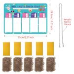 LUAATT Grooming Tools Hair Length Sample Chart,A4 Size Visual Guide for Pet Groomers and Owners,with Untrimmed Hair Pieces and Stainless Steel Hanging Chains