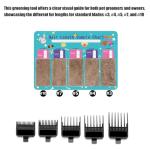 LUAATT Grooming Tools Hair Length Sample Chart,A4 Size Visual Guide for Pet Groomers and Owners,with Untrimmed Hair Pieces and Stainless Steel Hanging Chains