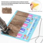 LUAATT Grooming Tools Hair Length Sample Chart,A4 Size Visual Guide for Pet Groomers and Owners,with Untrimmed Hair Pieces and Stainless Steel Hanging Chains