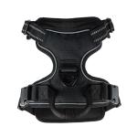 Voyager Dog Harness Dual Leash Attachment No-Pull Control Adjustable Soft but Strong Pet Harness for Medium and Large Dogs with 3M Reflective Technology, Black Nylon, M (Chest: 20-25")