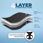 Voyager Dog Harness Dual Leash Attachment No-Pull Control Adjustable Soft but Strong Pet Harness for Medium and Large Dogs with 3M Reflective Technology, Black Nylon, M (Chest: 20-25")