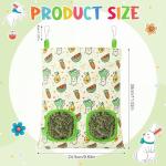 UPINS 2 Pack Guinea Pig Hay Feeder,Rabbit Hay Bag Hanging Hay Holder for Guinea Pig Cage Hay Feeder for Bunny Rabbits Chinchillas Hamsters Small Pets and Animals