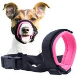 Gentle Muzzle Guard for Dogs - Prevents Biting and Unwanted Chewing Safely Secure Comfort Fit - Soft Neoprene Padding – No More Chafing – Training Guide Helps Build Bonds with Pet (S+, Pink)