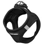 Best Pet Supplies Voyager Step-in Air Harness - All Weather Mesh, Reflective, No Pull Harness for Dogs, Cats - Secure with Hook & Loop Fastener, Buckle, Double D-Rings - Black, S