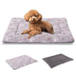 BVAGSS Reversible Dog Crate Pad, Memory Foam Pet Bed Mat, Soft Warm Machine Washable Sleeping Kennel Mattress for Small Medium Dogs XH079 (24''x18''x1.6'',Grey Paw)