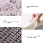 BVAGSS Reversible Dog Crate Pad, Memory Foam Pet Bed Mat, Soft Warm Machine Washable Sleeping Kennel Mattress for Small Medium Dogs XH079 (24''x18''x1.6'',Grey Paw)