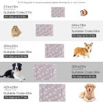 BVAGSS Reversible Dog Crate Pad, Memory Foam Pet Bed Mat, Soft Warm Machine Washable Sleeping Kennel Mattress for Small Medium Dogs XH079 (24''x18''x1.6'',Grey Paw)