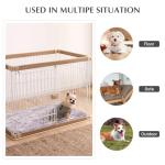 BVAGSS Reversible Dog Crate Pad, Memory Foam Pet Bed Mat, Soft Warm Machine Washable Sleeping Kennel Mattress for Small Medium Dogs XH079 (24''x18''x1.6'',Grey Paw)