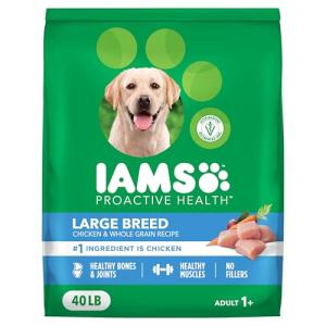 IAMS Proactive Health Large Breed Adult Dry Dog Food Chicken & Whole Grain Recipe, 40 lb. Bag