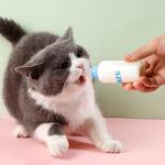 YIUIRUOI 1pcs 60ml Pet Bottle with 4pcs Replacement Nipples and 1pcs Nipple Brush Can Be Used for Water Feeding Pet Feeding Tools