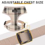 SCENEREAL Puppy Dog Harness with Leash Set for Small Medium Dogs, Soft Mesh Step in Pet Harnesses and Leash, No Chock Plaid Adjustable No Pull Vest