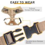 SCENEREAL Puppy Dog Harness with Leash Set for Small Medium Dogs, Soft Mesh Step in Pet Harnesses and Leash, No Chock Plaid Adjustable No Pull Vest