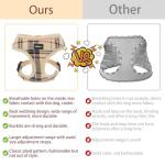 SCENEREAL Puppy Dog Harness with Leash Set for Small Medium Dogs, Soft Mesh Step in Pet Harnesses and Leash, No Chock Plaid Adjustable No Pull Vest