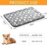 WITTOP Washable Dog Bed Plush Orthopedic Outdoor Crate Mat with Non-Slip Bottom,Luxe Soft Kennel Pad for Pets, Cozy Cage Cushion & Pet Sleeping Mattress Large Sized,Medium,Small Dogs,24 x 18 inch,Gray