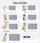 Made4Pets Dog Crate Pad Bed for Medium Large Dogs, Washable & Reversible, Anti-Slip Kennel Mat for Cozy Sleeping, Soft Fluffy Dog Bed for Indoor & Outdoor Use, 35"x23", Gray