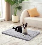 Made4Pets Dog Crate Pad Bed for Medium Large Dogs, Washable & Reversible, Anti-Slip Kennel Mat for Cozy Sleeping, Soft Fluffy Dog Bed for Indoor & Outdoor Use, 35"x23", Gray