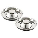 QIYADIN Stainless Steel Pet Bowl for Puppy and Cat, Dog Food and Water Feeding Bowl, Puppies and Kittens Weaning Bowls, Multiple Dogs and Cats Eat and Drink Together (2PC, S)