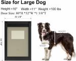 Dog Door 32"*80" Solid Wood Door,Pre-Installed Pet Door&Interior Door &Cat Door. Pet Door for Exterior/Interior, Right Pre-Assembled (Training Guide+Fitting+Residential Doors)