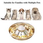 QIYADIN Stainless Steel Pet Bowl for Puppy and Cat, Dog Food and Water Feeding Bowl, Puppies and Kittens Weaning Bowls, Multiple Dogs and Cats Eat and Drink Together (2PC, S)