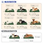 Tail Stories Outdoor All Weather Large Dog Bed, Waterproof Dog Bed for Large Dogs 36x27 Inch, Orthopedic Egg Crate Foam Pet Bed with Washable Removable Oxford Cooling Cover, Dark Green