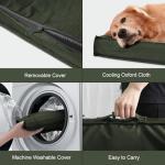 Tail Stories Outdoor All Weather Large Dog Bed, Waterproof Dog Bed for Large Dogs 36x27 Inch, Orthopedic Egg Crate Foam Pet Bed with Washable Removable Oxford Cooling Cover, Dark Green