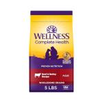 Wellness Complete Health Dry Dog Food, Wholesome Grains, Natural, Beef & Barley Recipe, (5-Poud Bag)