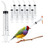 12 Pieces Baby Bird Feeding Syringe 12 ml Pet Liquid Syringes Kitten Feeder for Small Dogs Cats Puppy Kitten and Other Small Animal Breeding Supplies