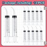 12 Pieces Baby Bird Feeding Syringe 12 ml Pet Liquid Syringes Kitten Feeder for Small Dogs Cats Puppy Kitten and Other Small Animal Breeding Supplies