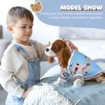 XGDMEIL Small Dog Sweaters Cute Bear Knitted Dog Cardigans Clothes for Small Medium Dogs Soft Pet Puppy Cat Knitting Outfits Fall Winter Warm Boy Girl Dogs Knitwear Coat Apparel（Blue,X-Small）