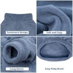 GYALAPERI Dog Sweater, 3 Pack Dog Sweaters for Small Dogs Girl Boy, Ultra Soft Warm Puppy Clothes Dog Coat for Winter (Gray+Azure+Navy, Small)