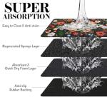 Dog Food Mats for Floors, Absorbent Quick Dry Pet Cat Food Mat, Dog Bowl Mats for Food and Water Dispenser Mat, Eco-Friendly Dog Accessories Pet Supplies 12"x20"