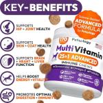 (2 Pack) Dog Multivitamin Chewable - 340 Chews - Dog Vitamins and Supplements with Glucosamine - Hip & Joint, Pet Immune Support, Gut & Heart Health - Senior & Puppy Multivitamin Pet Supplement