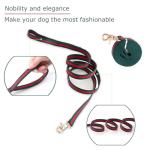 Premium Dog Collar, Cute Dog Collars Luxury Style, Durable Pet Collars and Dog Leash with Metal Buckle Safety for Medium Dogs