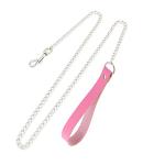 Dogs Pet Pink Leather Choker Collar with Chain Leash Set Heart Pendant Necklace Emo Gothic Accessories
