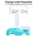 MILIFUN Double Dog Cat Bowls - Pets Water and Food Bowl Set, 15°Tilted Water and Food Bowl Set with Automatic Waterer Bottle for Small or Medium Size Dogs Cats