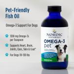 Nordic Naturals Omega-3 Pet, Unflavored - 8 oz - 1380 mg Omega-3 Per Teaspoon - Fish Oil for Medium to Large Dogs with EPA & DHA - Promotes Heart, Skin, Coat, & Immune Health